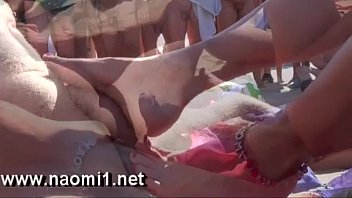ballbusters public beach thesandfly Wife pantiless and braless in public