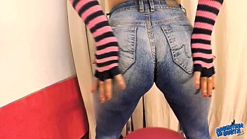 ass jeans touch Temptation bet stepmom and step son when there alone at home